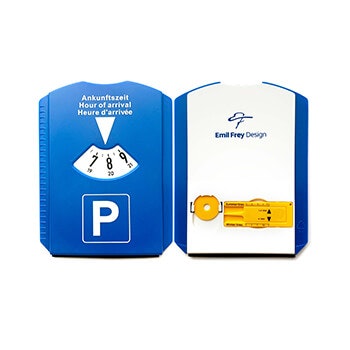 null Parkscheibe von vorne und hinten