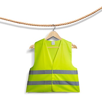 null Gelbe Leuchwarnweste
