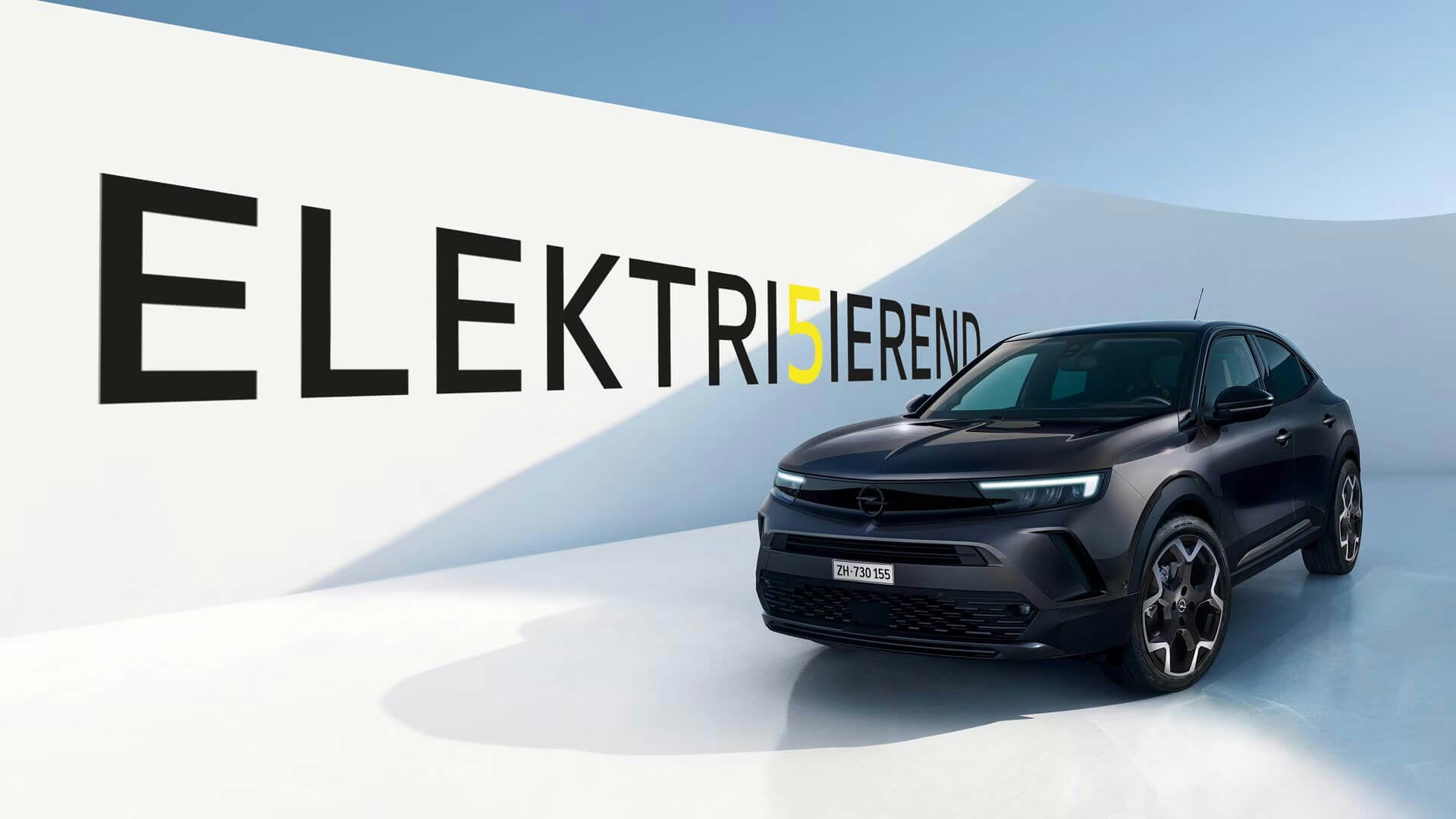 null Schwarzer Opel Mokka-e