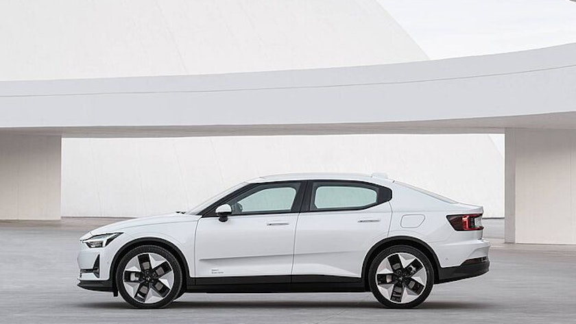 null Polestar blanc de l'extérieur