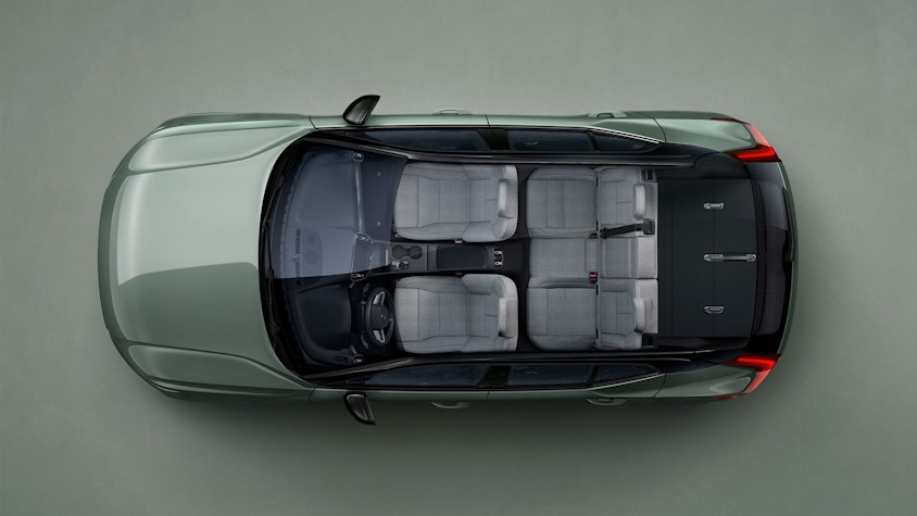 Vista aerea Volvo XC40 grigia